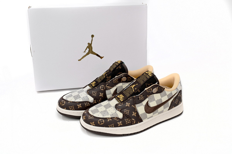 Q3 Air Jordan 1 Low Green LV Co Bran Ding