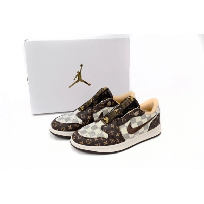 Q3 Air Jordan 1 Low Green LV Co Bran Ding 02