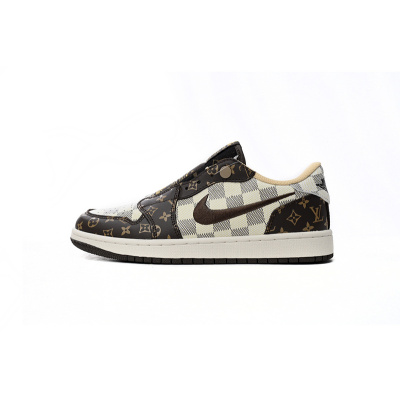 Q3 Air Jordan 1 Low Green LV Co Bran Ding 01