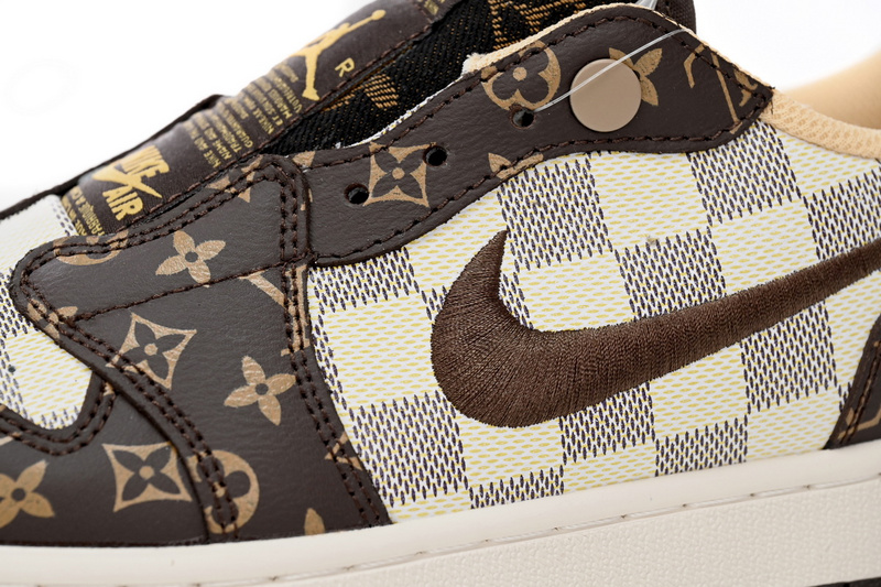 Q3 Air Jordan 1 Low Green LV Co Bran Ding