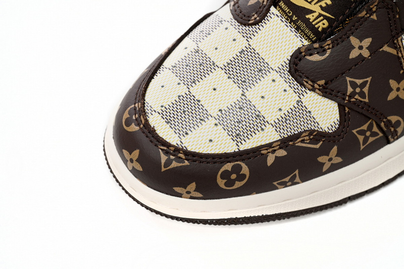 Q3 Air Jordan 1 Low Green LV Co Bran Ding