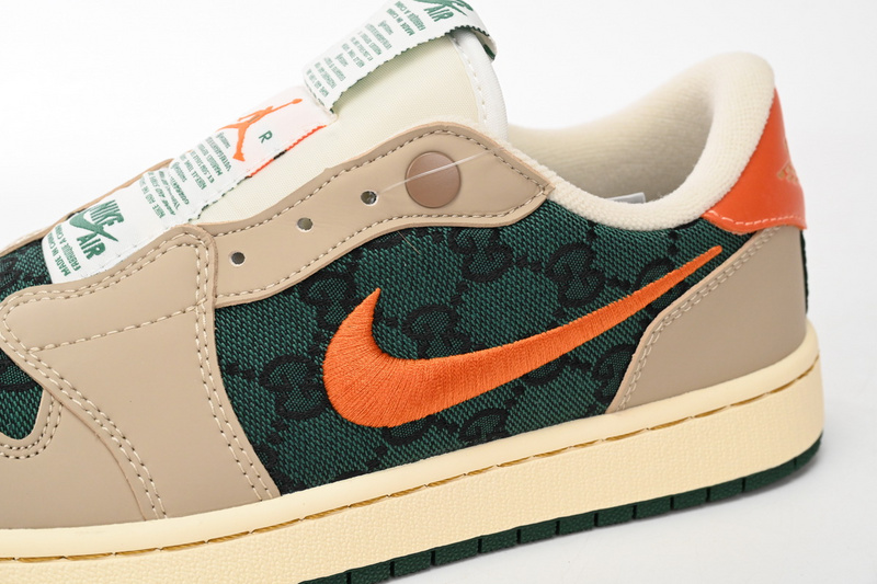 Q3 Air Jordan 1 Low Green Orange Hook
