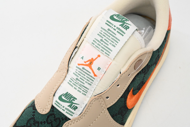 Q3 Air Jordan 1 Low Green Orange Hook