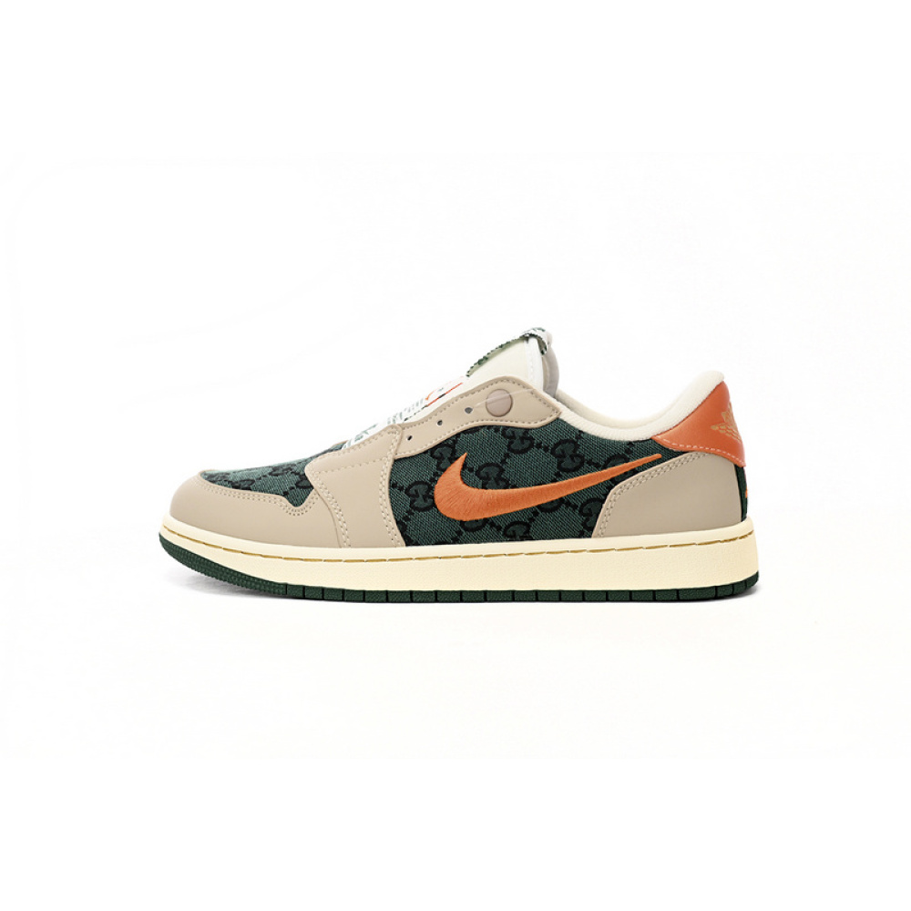 Q3 Air Jordan 1 Low Green Orange Hook