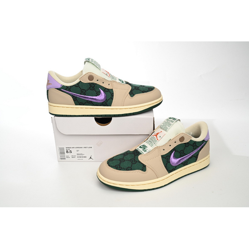 Q3 Air Jordan 1 Low Green Purple