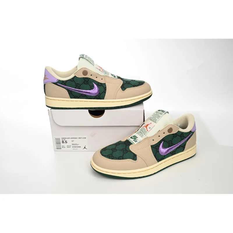 Q3 Air Jordan 1 Low Green Purple
