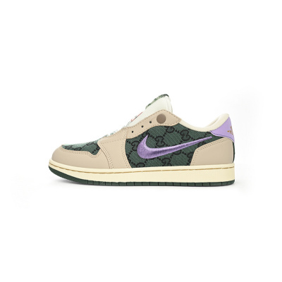 Q3 Air Jordan 1 Low Green Purple 01