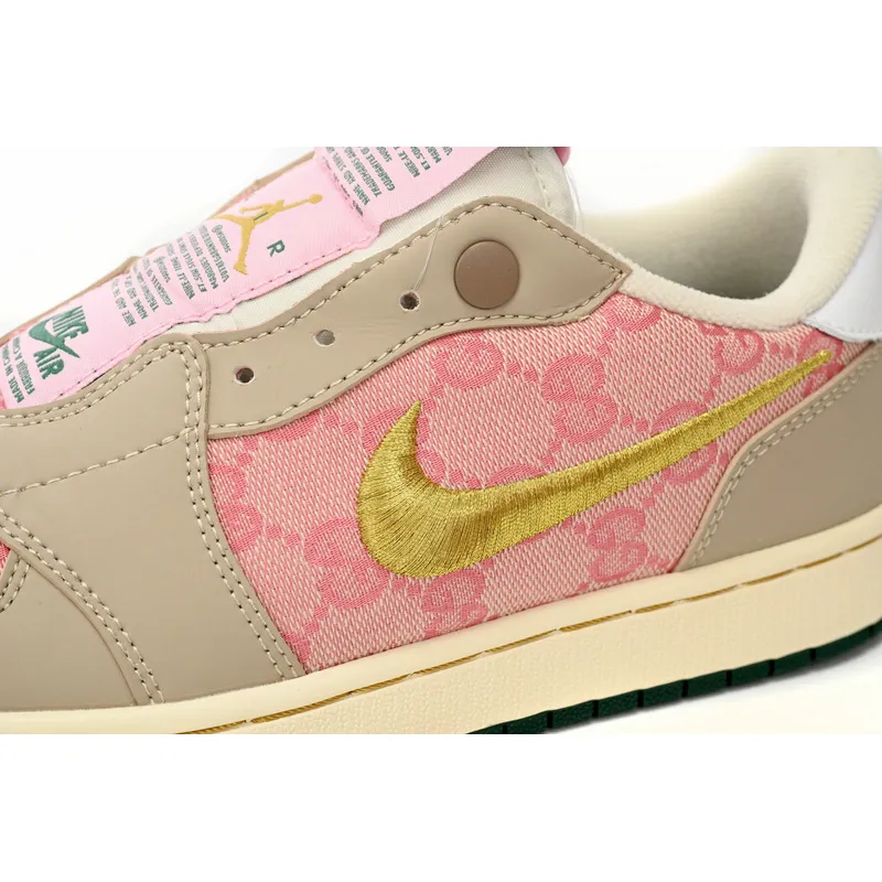 Q3 Air Jordan 1 Low Pink Gold Hook