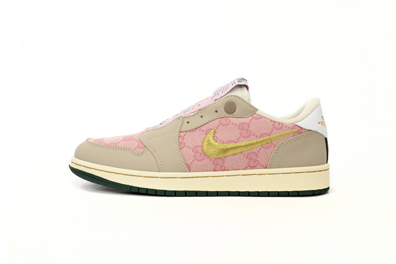Q3 Air Jordan 1 Low Pink Gold Hook