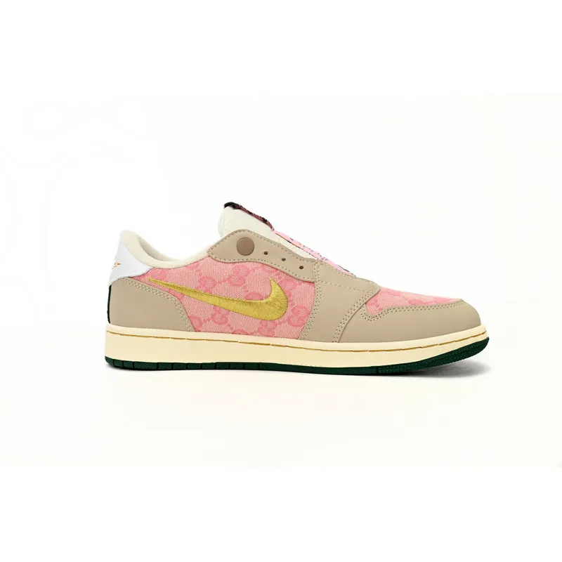 Q3 Air Jordan 1 Low Pink Gold Hook