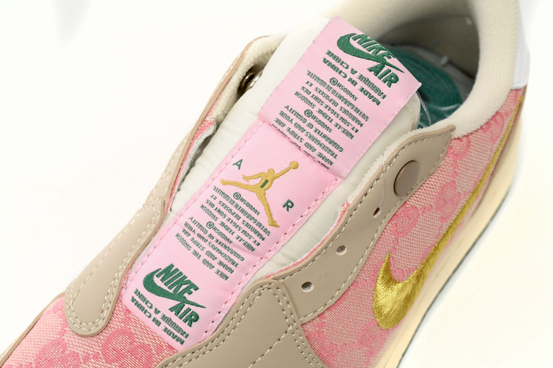 Q3 Air Jordan 1 Low Pink Gold Hook