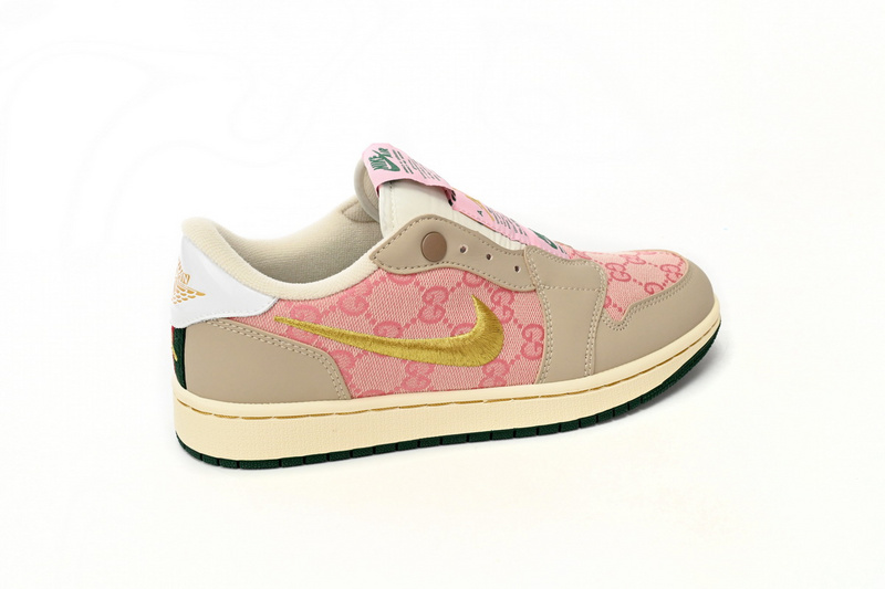 Q3 Air Jordan 1 Low Pink Gold Hook