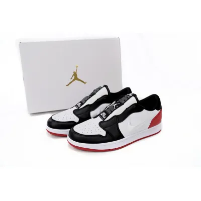 Q3 Air Jordan 1 Low Slip WMNS Black White Red 02