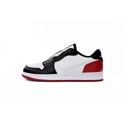 Q3 Air Jordan 1 Low Slip WMNS Black White Red 01