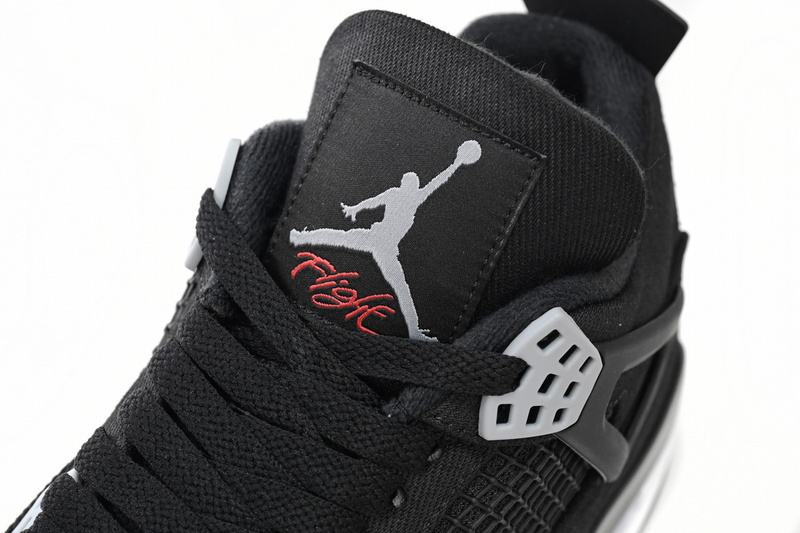 Q4 Batch  Air Jordan 4 Retro Black Canvas