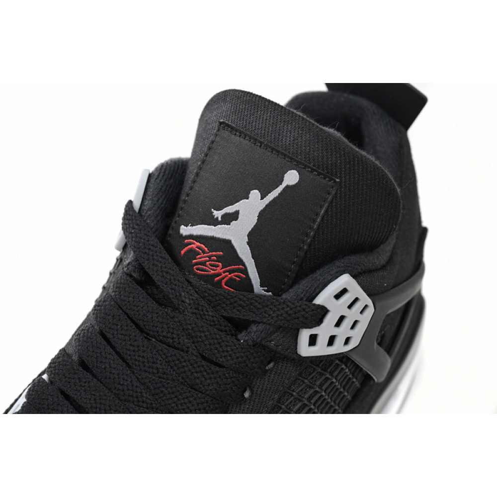 Q4 Batch  Air Jordan 4 Retro Black Canvas