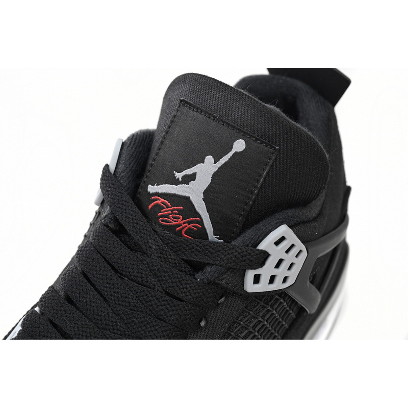 Q4 Batch  Air Jordan 4 Retro Black Canvas