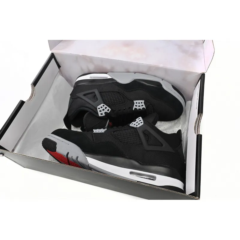 Q4 Batch  Air Jordan 4 Retro Black Canvas