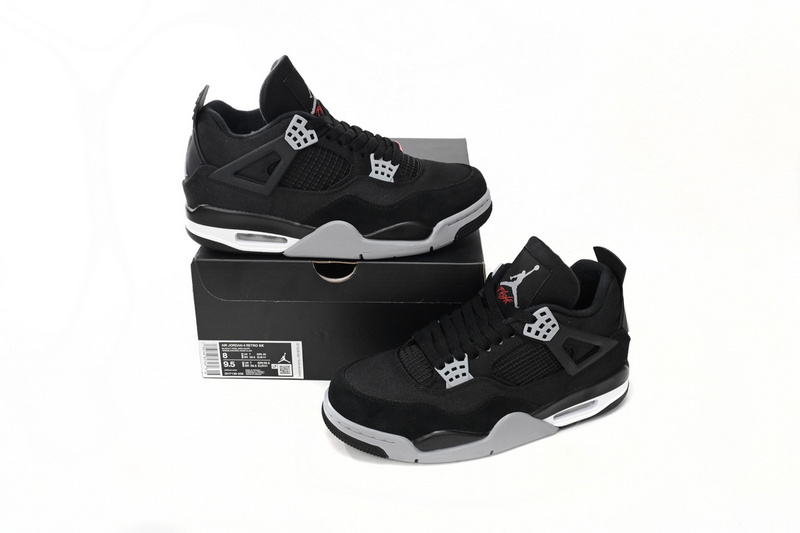 Q4 Batch  Air Jordan 4 Retro Black Canvas