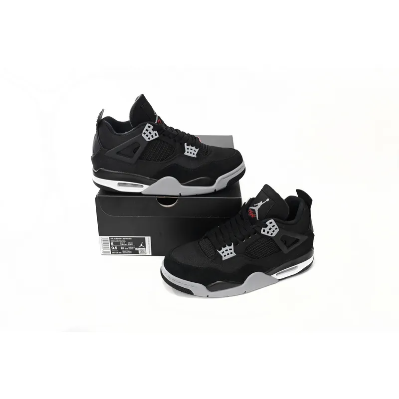 Q4 Batch  Air Jordan 4 Retro Black Canvas