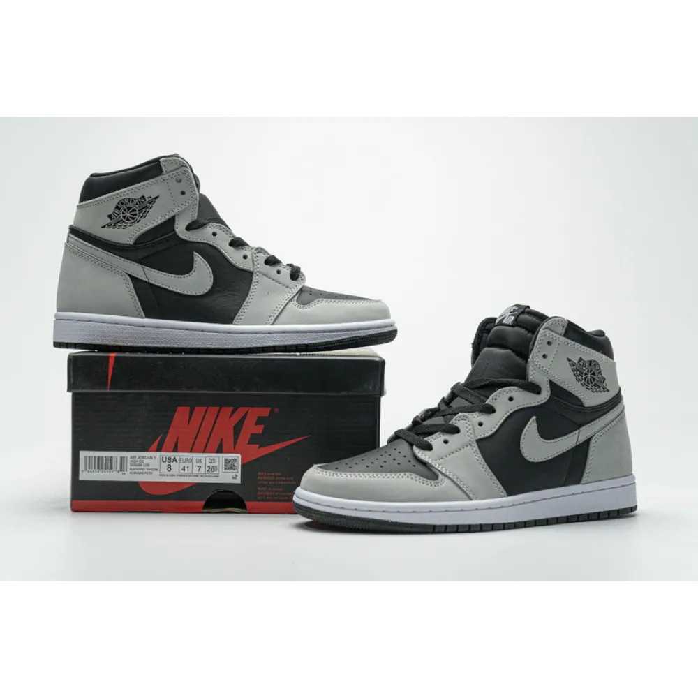 XH Air Jordan 1 Shadow 2.0 Black Light Smoke Grey