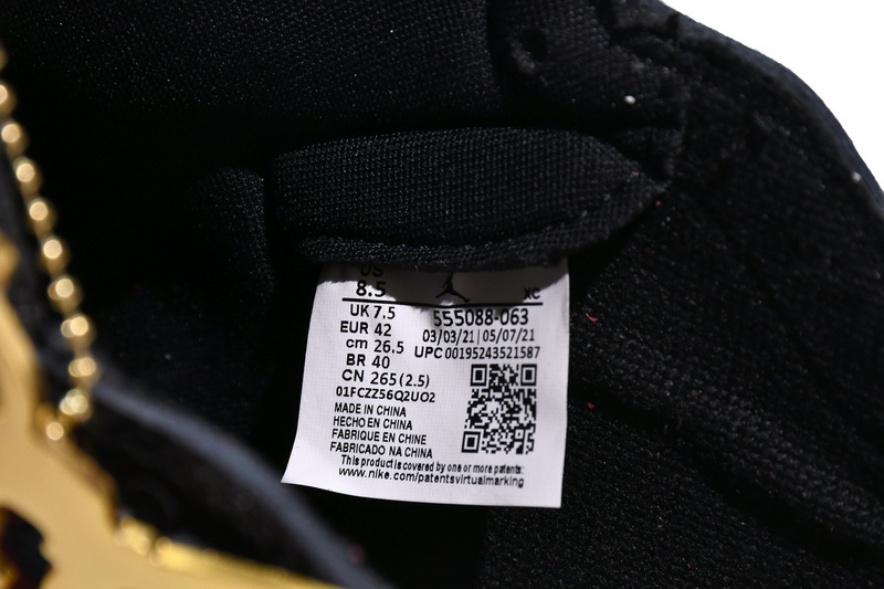 XH Air Jordan 1 High OG Bred Patent