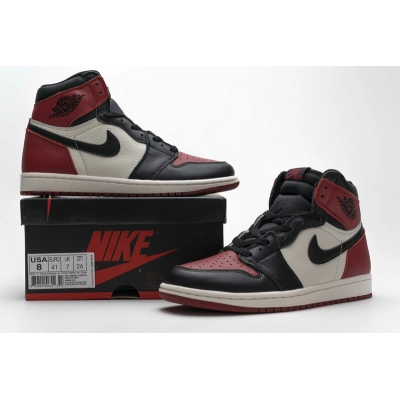 XH Air Jordan 1 High OG“Bred Toe” 02