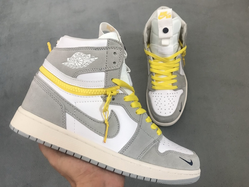 XH Air Jordan 1 High Switch Light Smoke Grey