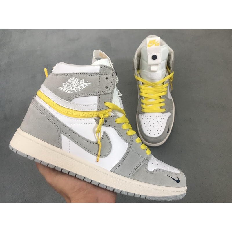 XH Air Jordan 1 High Switch Light Smoke Grey