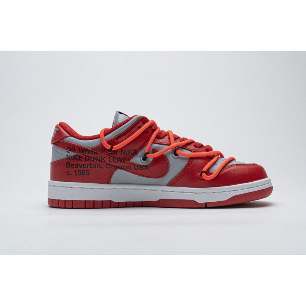 SX OFF White X Nike Dunk Low University Red