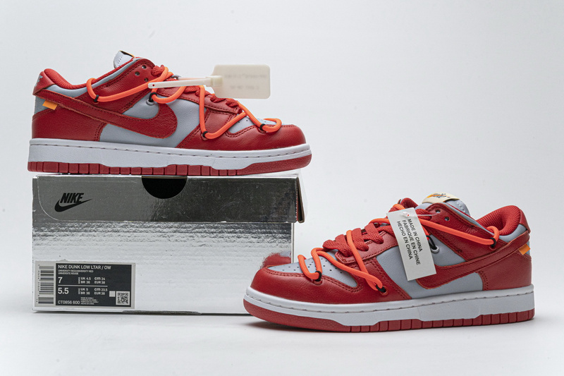 SX OFF White X Nike Dunk Low University Red