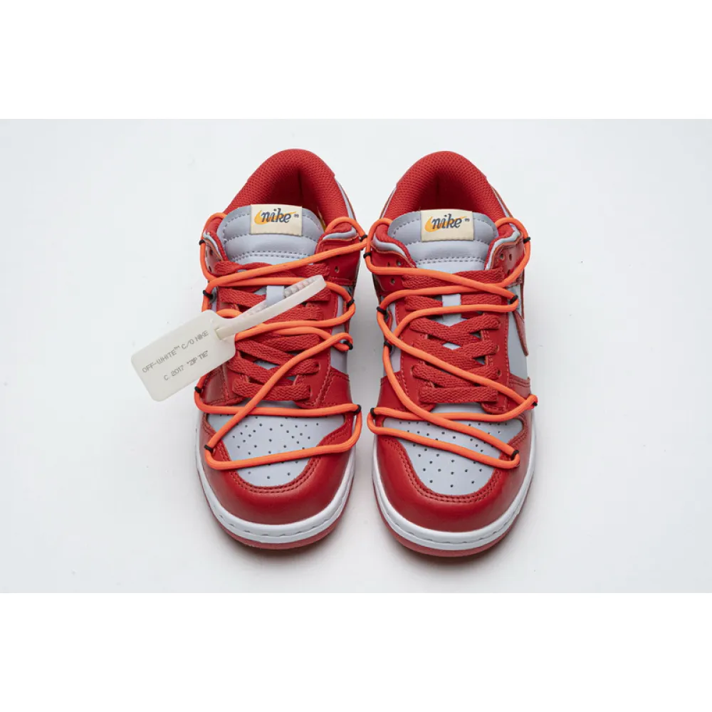 SX OFF White X Nike Dunk Low University Red