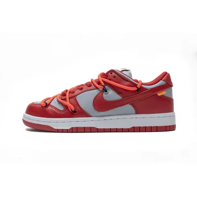 SX OFF White X Nike Dunk Low University Red 01