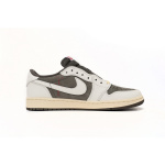  XPTravis Scott x Air Jordan 1 Low White Brown Barb
