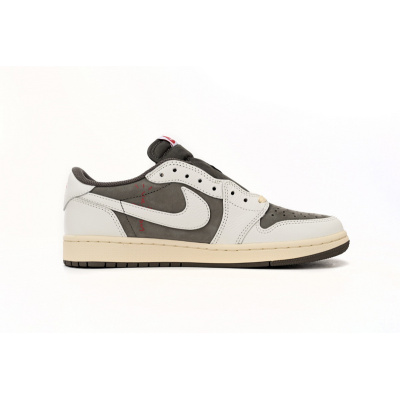 XPTravis Scott x Air Jordan 1 Low White Brown Barb 02