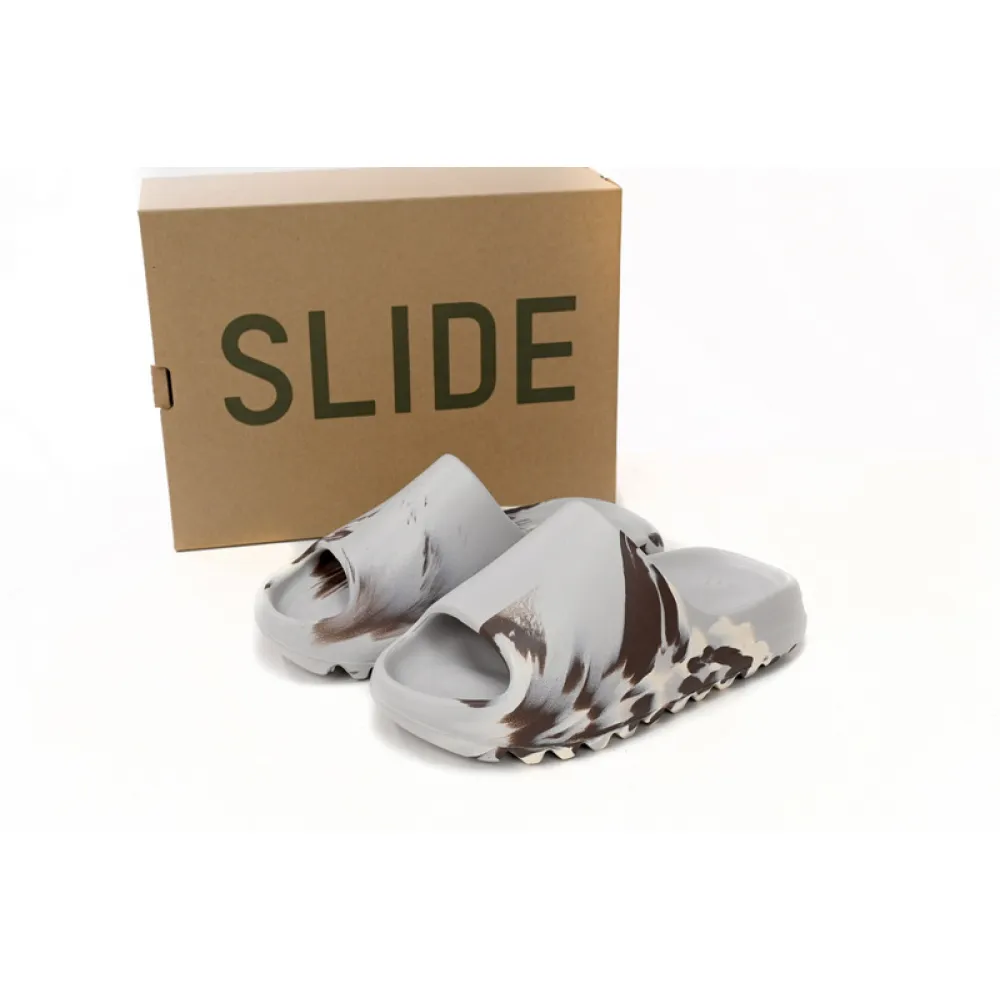 Adidas Yeezy Slide Enflame Oil Painting White Grey