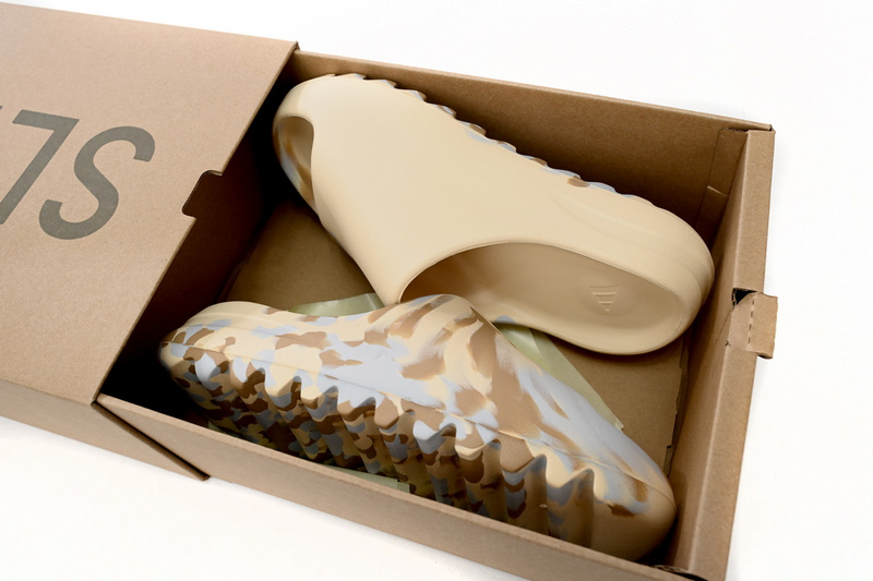 Adidas Yeezy Slide Enflame Oil Painting White Yellow