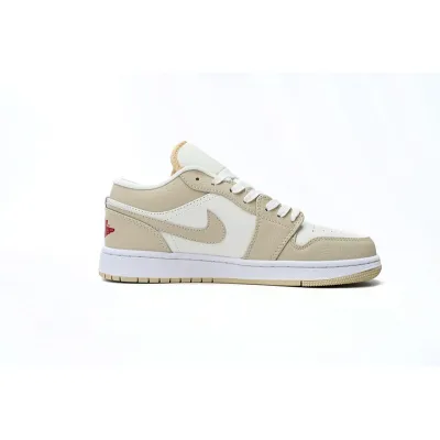 XH Air Jordan 1 Low Yellow Canvas 02