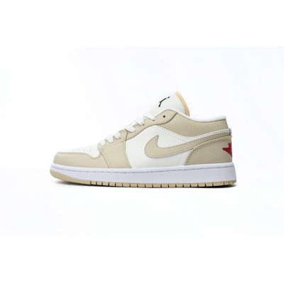 XH Air Jordan 1 Low Yellow Canvas 01