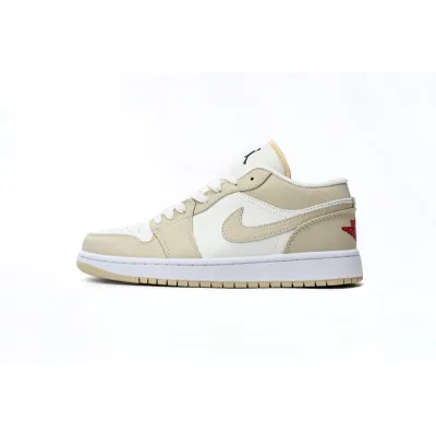 XH Air Jordan 1 Low Yellow Canvas 01