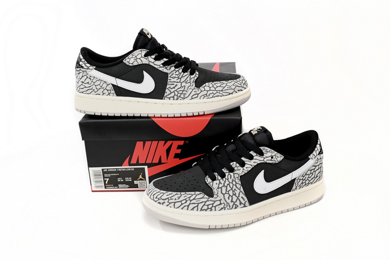 XH Travis Scott x Air Jordan 1 Low Black Gray Burst