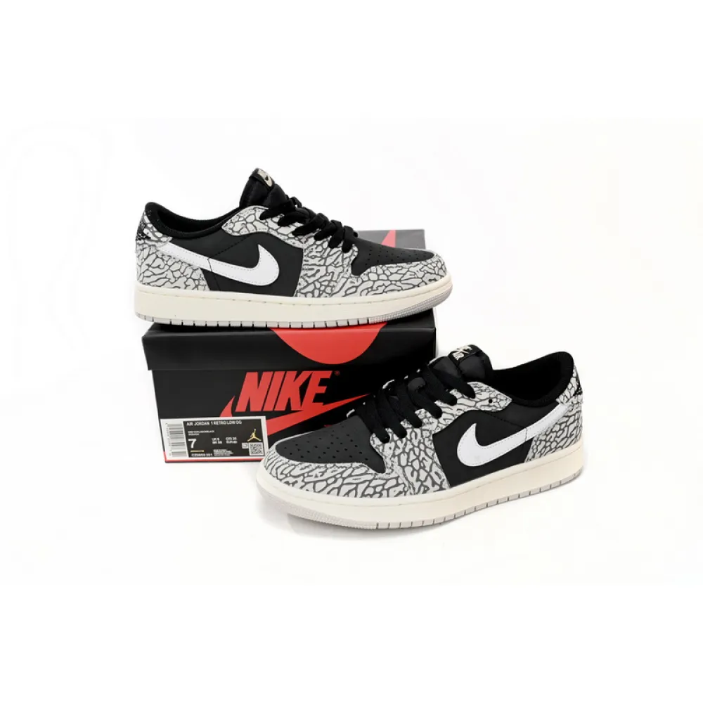 XH Travis Scott x Air Jordan 1 Low Black Gray Burst