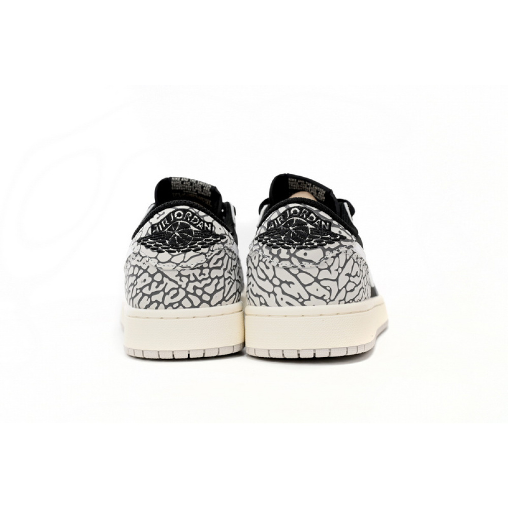 XH Travis Scott x Air Jordan 1 Low Black Gray Burst