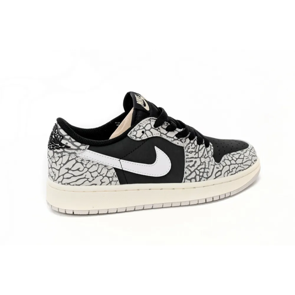 XH Travis Scott x Air Jordan 1 Low Black Gray Burst