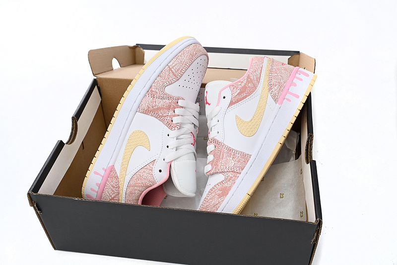 XH Air Jordan 1 Low SE GS Paint Drip