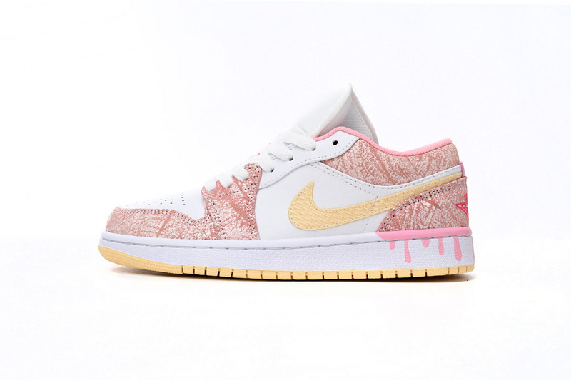 XH Air Jordan 1 Low SE GS Paint Drip