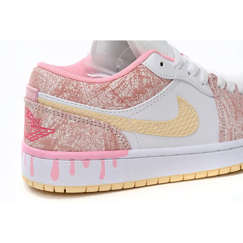 XH Air Jordan 1 Low SE GS Paint Drip