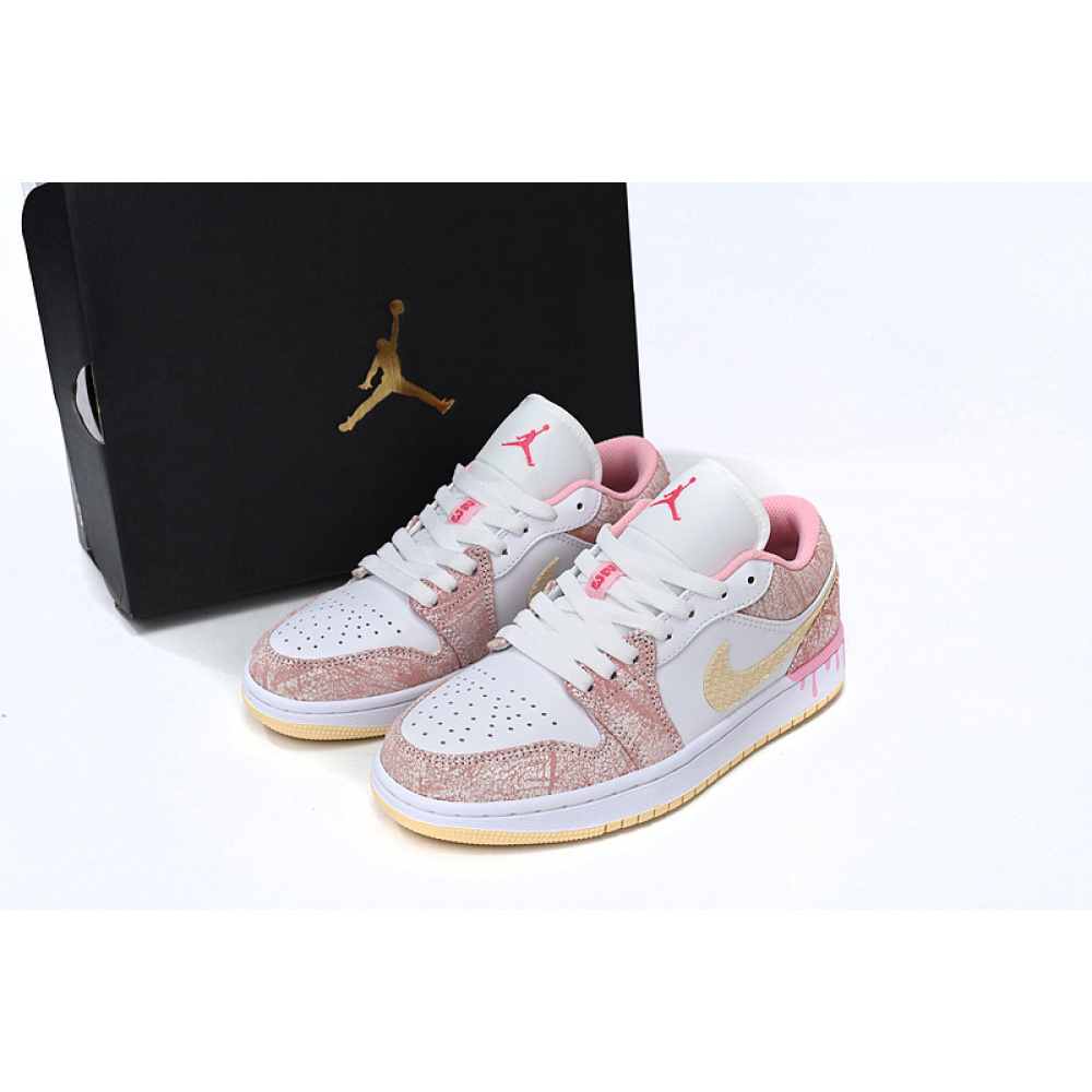 XH Air Jordan 1 Low SE GS Paint Drip