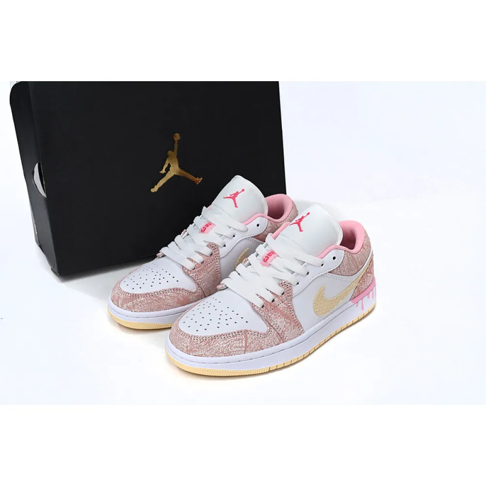 XH Air Jordan 1 Low SE GS Paint Drip