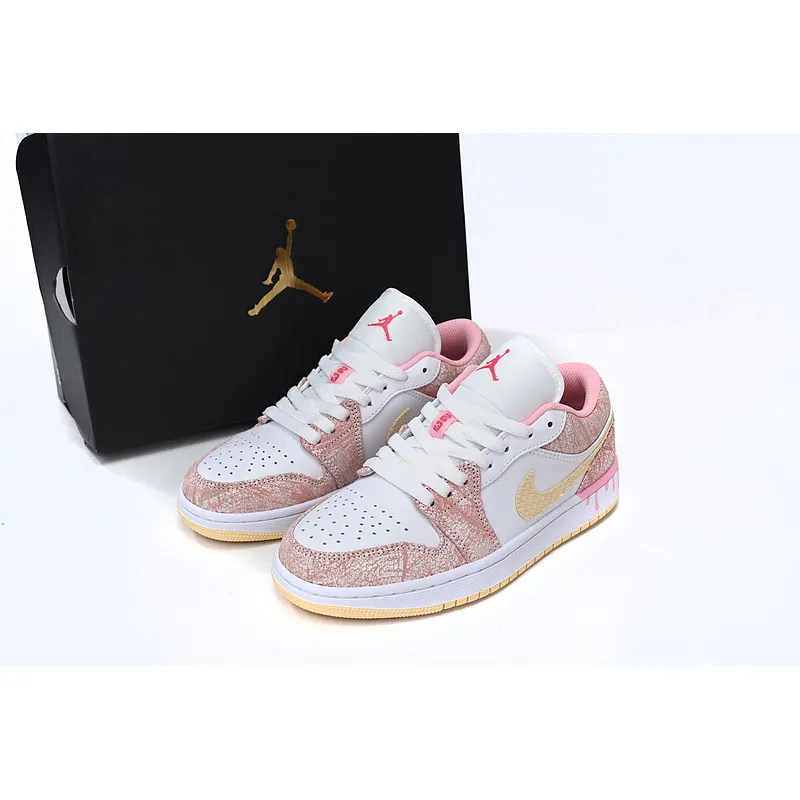 XH Air Jordan 1 Low SE GS Paint Drip